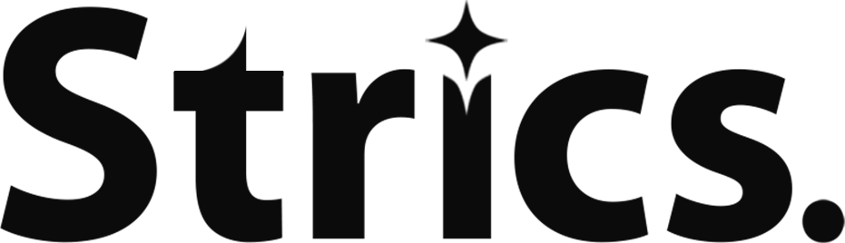 Strics logo, black